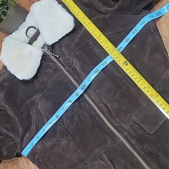NWOT Wilson's Suede Leather Ranchers Jacket w/ Faux Fur - Picture 15 of 16